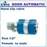 GOGO ATC Pneumatic Air Pipe Control Switch Ftting Hand Manual Slide Valve Male to Female 1/2 Inch BSPP MS-44MF thumbnail-2
