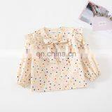 2020 Autumn Girls Blouse New Girl's Long-Sleeved Colorful Dotted Shirt Korean-Style Little Girl's Bow Top thumbnail-4