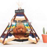 New Design Colorful Pet Teepee Tent Portable Dog House Washable Canvas Dog Tent thumbnail-2
