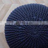 Indoor & Outdoor Hand Knitted Style Pouf Comfortable Floor Ottoman Kids Room Decorative Seating thumbnail-2