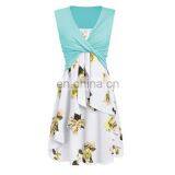 EBay Explosion Models Women's European and American New Fashion Printed Dress Vest Sling Two-piece Large Size Women's Clothing thumbnail-5