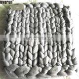 Top Quality Super Chunky Merino Wool Yarn Plaid Blanket With Photos and Pictures thumbnail-6