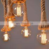 New Design Hemp Rope Industrial Style Ceiling Pendant Light thumbnail-4