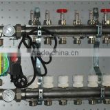 underfloor heating manifolds for pex, brass manifolds with pump, 2 ways -12 ways
