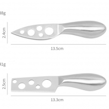 Stainless Steel 4 Pieces Cheese Knife Set: Hard and Soft Cheese Knives, Serving Fork & Cheese Spreader thumbnail-5