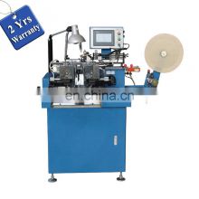 US3000D Automatic Hot Cold Knife Fabric Lace Ribbon Cutting and Folding Machine, Textile Woven Tape Label Cut Fold Equipment