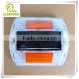 Factory Outlet Flashing Safety Road Light Rectangular Plastic LED Solar Road Stud thumbnail-2