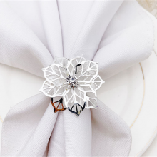 Wholesale Bulk Napkin Ring Wedding With Antique Palm Leaf Embossed Design thumbnail-2
