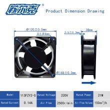 120X120X38mm 12038 AC120V AC230V AC400V Hot Selling Industrial Ventilation AC Axial Cooling Fan thumbnail-4