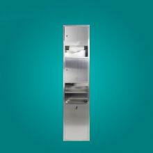 Stainless Steel Three-in-one Hand Dryer, Commercial Embedded Hand Dryer for Public Restrooms, Paper Box Trash Can. thumbnail-2