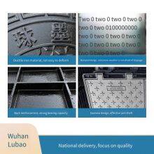 Lubao Manufacturer of Ductile Iron Double-opening Square Manhole Covers 1000*1000, Double-door Linked Heavy-duty for Communication, Sewage and Municipal Use thumbnail-3