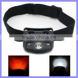 Light Weight Mini 2 IN 1 Red White LED Headlamp Flashlight thumbnail-1