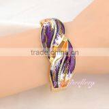 Leaf Shap Hot Selling Sex Sikh Kara Crystal Bracelet Bangle thumbnail-6