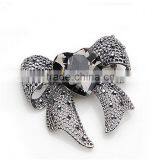 Factory Wholesale Hot Sale Rhinestones Bowknot Brooch thumbnail-1