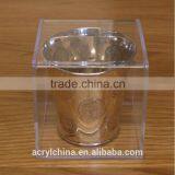 Gift Boxes 5 Sides Clear Acrylic Storage Cube Box Top Open thumbnail-3