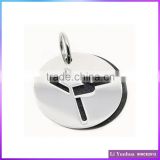 Popular Bright Sports Round Stainless Steel Jewelry Two-In-One Laser-cut Human Pendants