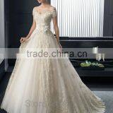 New Fashionable Organza Lace Princess Wedding Dress 2015 Summer thumbnail-1