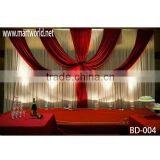 Royal wedding drapes;stage backdrops for ball&events;wedding backdrop curtain(BD-004)                        
                                                Quality Choice
