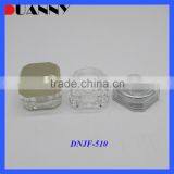 China Wholesaler Supplier Face Cream Packing 5Ml 10Ml Square Acrylic Cream Jar Cosmetic Packaging Jars thumbnail-2