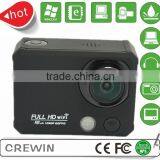 2016 WiFi Action Camera Helmet Sports Camera Waterproof With 2 Batteries and 1 Battery Charger Support Audio thumbnail-2