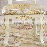 Italian Antique Style Gold Leaf Baroque Dining Chair Luxury White Wedding Chair thumbnail-4