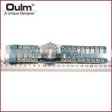 2015 Oulm Large Wristwatches, Fashion Denim Jewelry Watch, Quartz Watch Made in China thumbnail-3