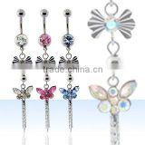 Body piercing jewelry, navel rings, belly button rings, belly rings, dangling body jewellery