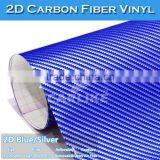 CARIKE Colorful Silver/Blue 2D Carbon Fiber Sheet Automobile Vinyl Sticker thumbnail-2