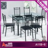 A11B-6 antique dining room table and chairs