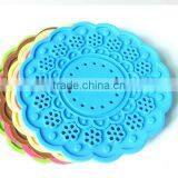 Retro Hollow Design Anti-heated Round PVC+silicone Tablewear Placemats thumbnail-2