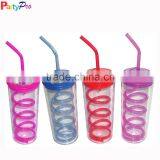 2016 Partypro Colorful Plastic Water Cup With Straw thumbnail-1