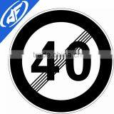 Reflective Adhesive Unfreeze 40 Yard Road Sign