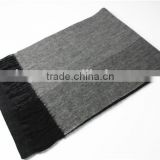 Men Yarn Dyed Gradient Color Cashmere Scarf With Fringe