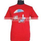 Men's red print T-shirt