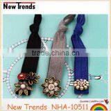 Vintage Rhinestone Flower Elastic Hair Band Hot Sale thumbnail-2