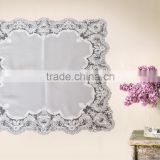 Fashion square embroidery lace decoration hand towel for lady 50cm*50cm