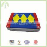 Fashion Design Rectangular Tin Box With Zipper /zipper Tin Box for Note Book