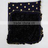 Black and Gold Polka Dot Baby Blanket Baby Bedding Blanket Nursery Black and Gold thumbnail-4