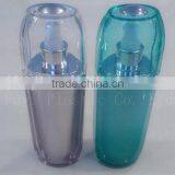 Acrylic Oval-shaped Lotion Bottle and Jar for Cosmetic Packaging