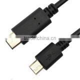 3.3ft/1m Reversible Design Hi-speed Micro USB 3.1 Type C Male to Standard Type Micro B USB 2.0 Male Data Cable for Apple New Mac thumbnail-2