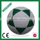 Laminated indoor lower bounce soccer ball