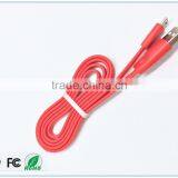 High Speed 5v 2.1A Micro Usb Fast Charging Data Cable With LED Light for Samsung and Iphone thumbnail-1