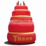 Red Large Inflatable Birthday Cake Giant Inflatable Birthday Cake Replica