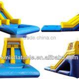 inflatable wet or dry slide with pool bumper yellow