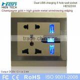 Public Commercial Using Wall Socket USB Light Socket With 2 USB Ports thumbnail-4