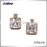 Fashion Jewelry Korea Classic Square Zircon Stud Earring Wholesale ZTRS-019 thumbnail-1