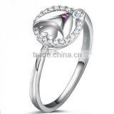 Wholesale Korean Edition Fish Design 925 Sterling Silver Rings thumbnail-2