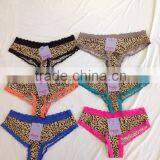 Wholesale sexy women breathable sheer nylon printed panty briefs