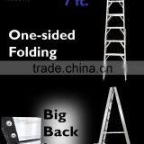 Aluminium One-Sided Folding Big-Back-Leg 7 Step Ladders thumbnail-1
