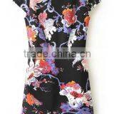 White Polka Dot V-neck Three Quarter Length Sleeve Dress thumbnail-5